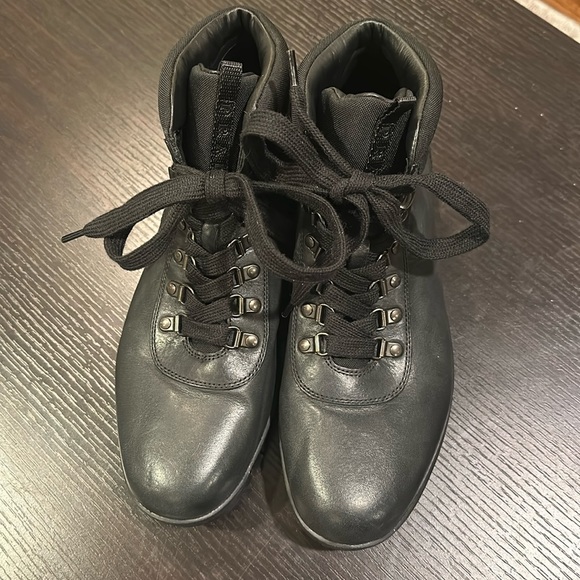 Prada black leather boots. Size 8 1/2